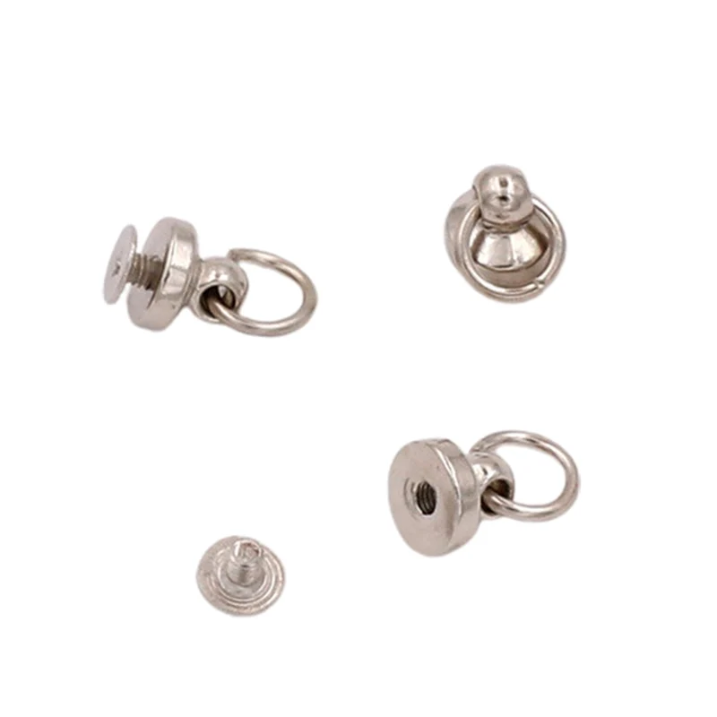 

10Pcs/bag Round Head Ring Spikes Punk Brass Clothing Nozzle With Screws For Hat/shoe/leather/ Bag Choker Phone Case Diy