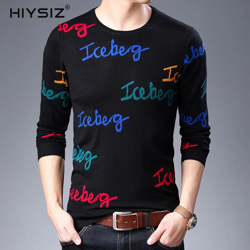 HIYSIZ Новые свитера 2019 модные трендовые Брендовые повседневные с круглым вырезом и