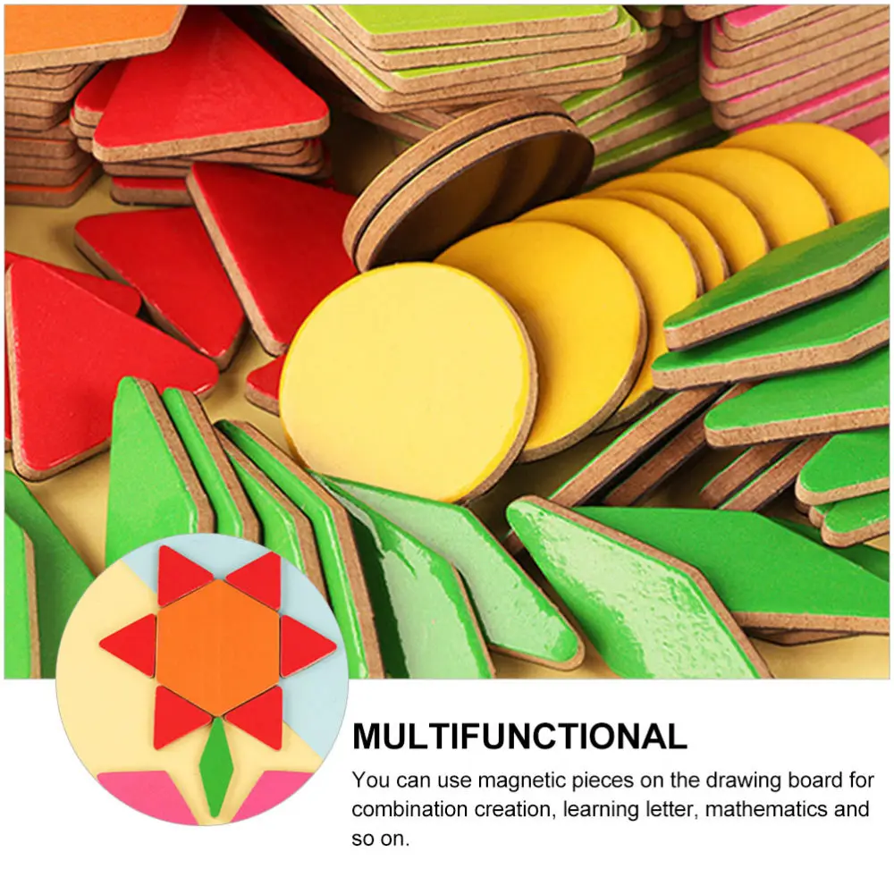 

1 Set Children Magnetic Puzzle Toys Educational Drawing Board Toys (Colorful)