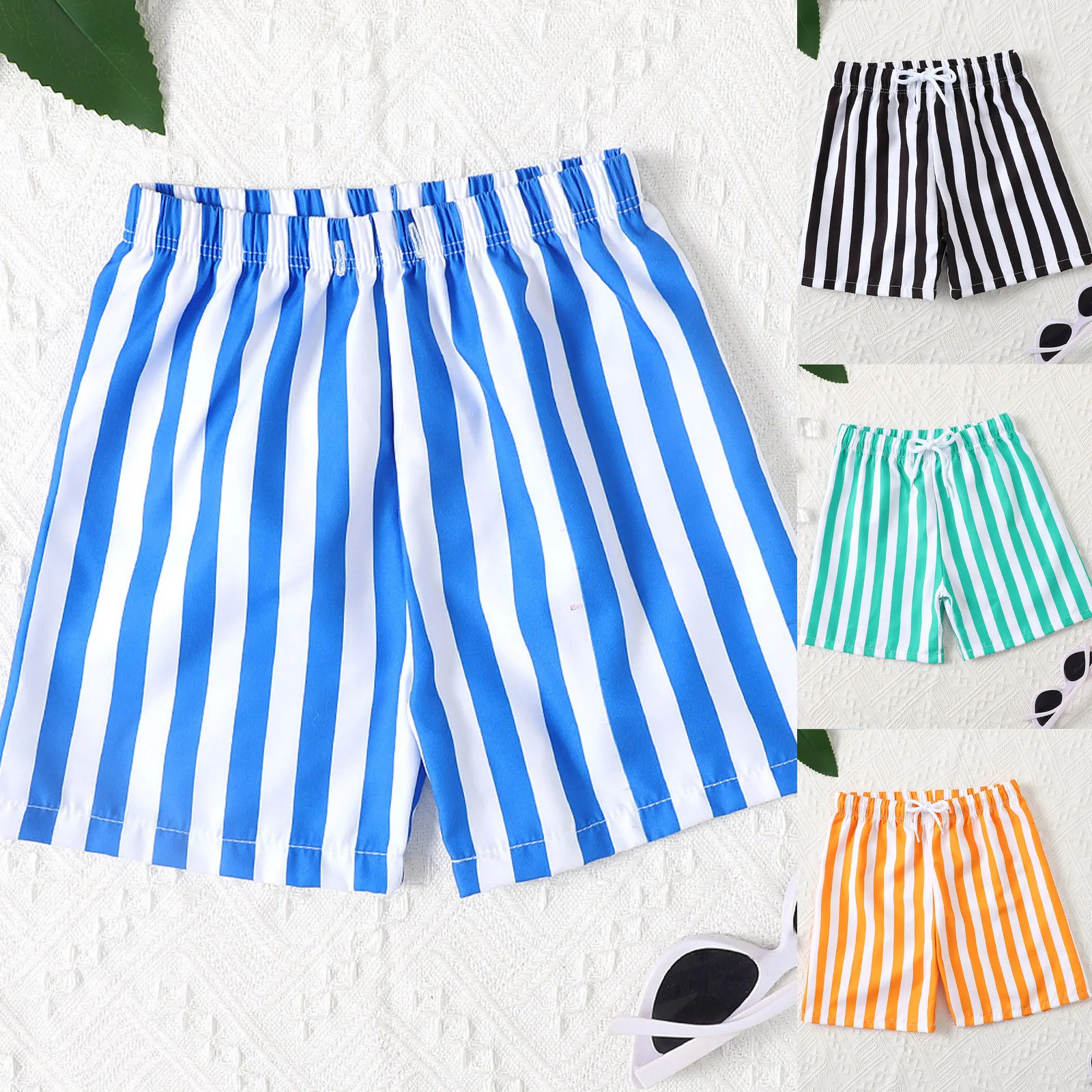 

4 Color Summer Toddler Boys Beach Swimwear Shorts Baby Kids Children Bathing Trunks Swimsuit Summer Stripes Printed Trunks
