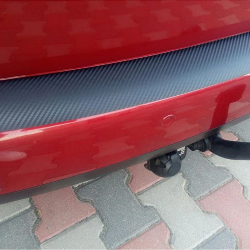 

Carbon Fiber Car Sticker Tail Lip Vehicle Protector Rear Bumper Trunk Durable