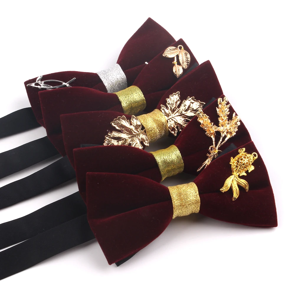 Винно красный галстук бабочка ручной работы для мужчин и женщин классический