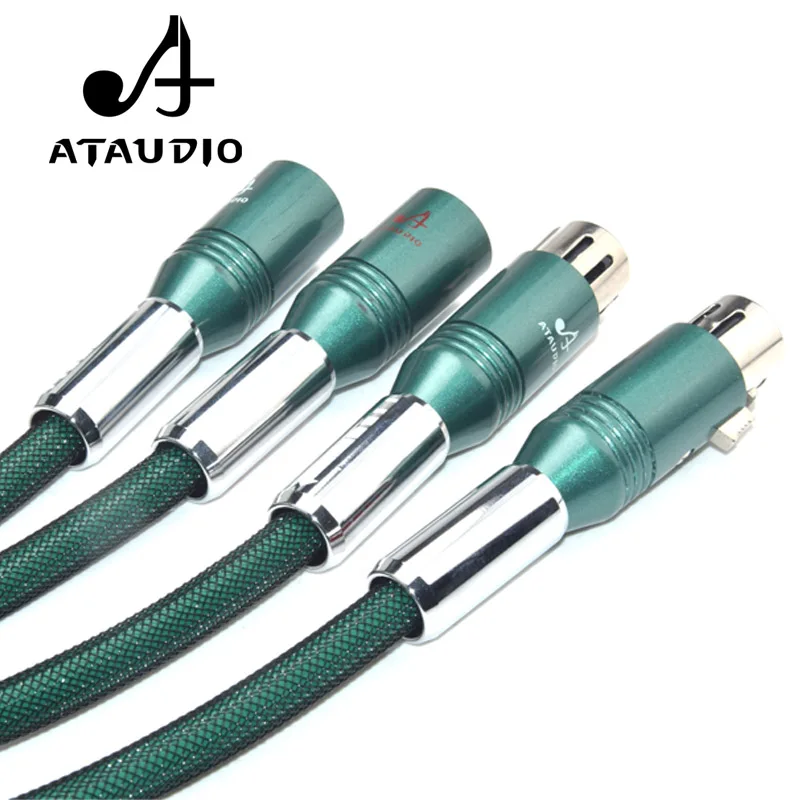 Посеребренный Hi Fi XLR кабель ATAUDIO end 2 аудиокабель штырь гнездо DAC D90 A90 E30 DX7 PRO