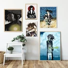 Постеры и печатные картины на холсте с изображением героев аниме хяккимару для гостиной, Декор для дома