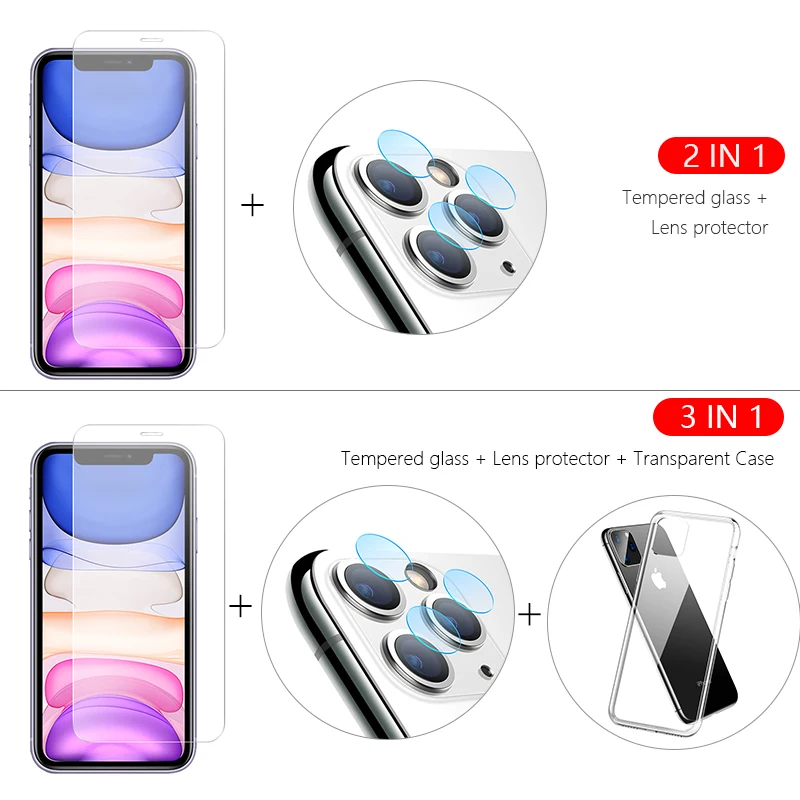 3-в-1 чехол+ Камера защитный Стекло для iphone 11 pro max Экран протектор iphone Xr объектив Стекло на iphone 11 pro max Стекло iphone 11чехол