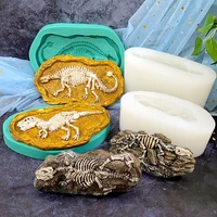 3d dinosaur skeleton fossil specimen silicone mold childrens toy aromatherapy plaster resin mould cake decoration