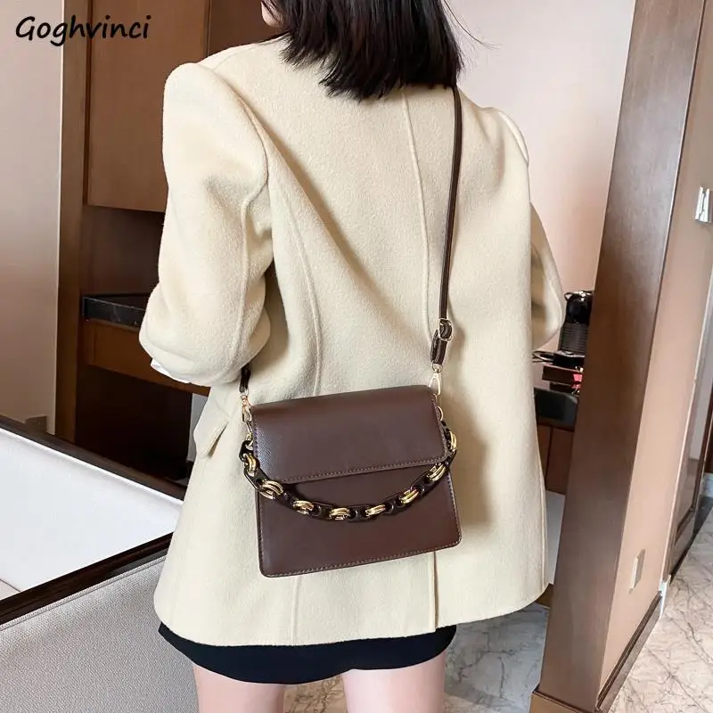 

Сумка на плечо женская с клапаном, модная универсальная офисная сумочка из искусственной кожи в Корейском стиле, на цепочке, на одно плечо, в...