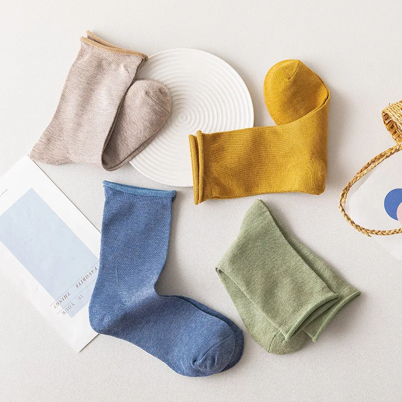 CARTELO New Solid Color Women Socks Fashion Simple Classical Breathable Cotton Stockings Носки женские Meias Femininas