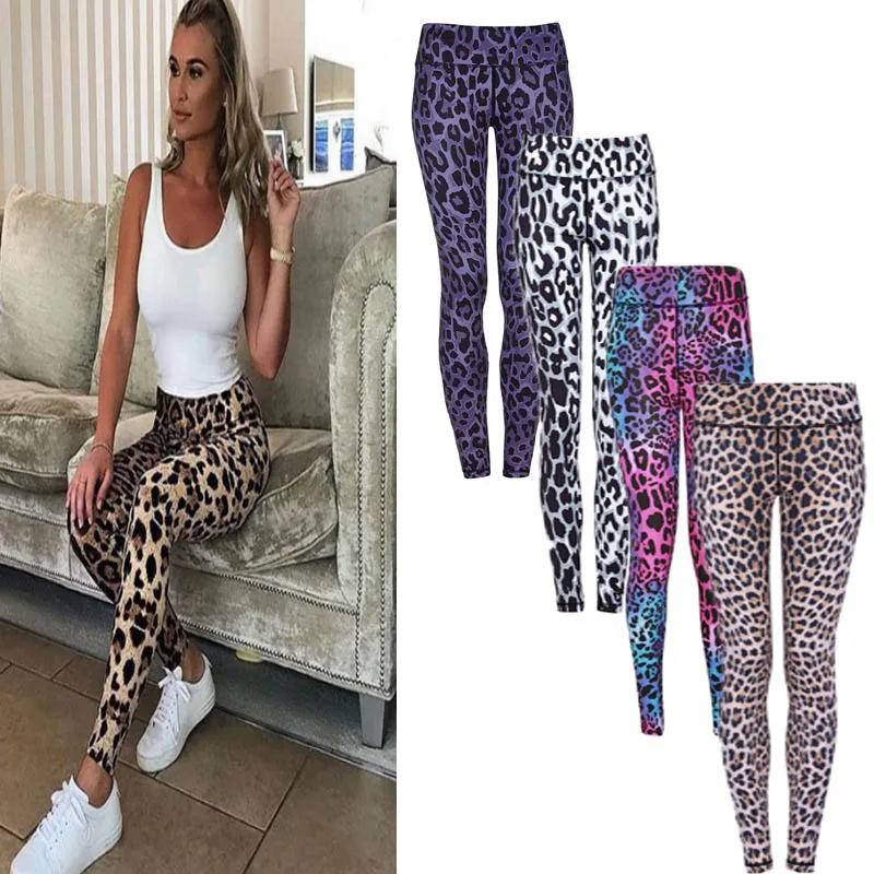 Новинка модные сексуальные леопардовые леггинсы женские штаны с 3D принтом