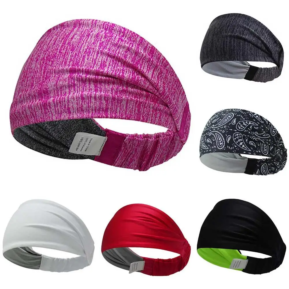 

Unisex Printed Non Slip Wide Headband Sweat Absorbant Sports Elastic Hairband pañuelo para el cabello шейный платок бандана