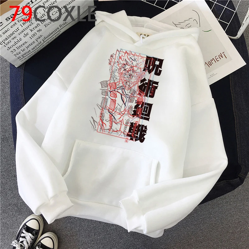 

Jujutsu кайсен Gojo Satoru Юдзи Itadori толстовки для мужчин 2020 печатных негабаритных уличная Мужской пуловер с капюшоном Ulzzang harajuku