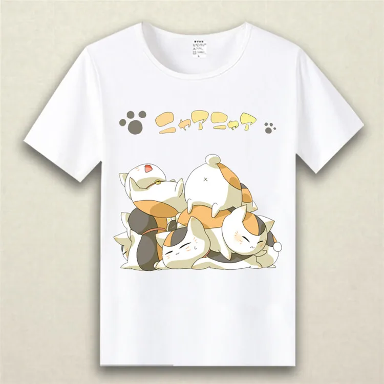 Футболка для косплея по мотивам аниме Нацумэ Yujincho летняя футболка с принтом