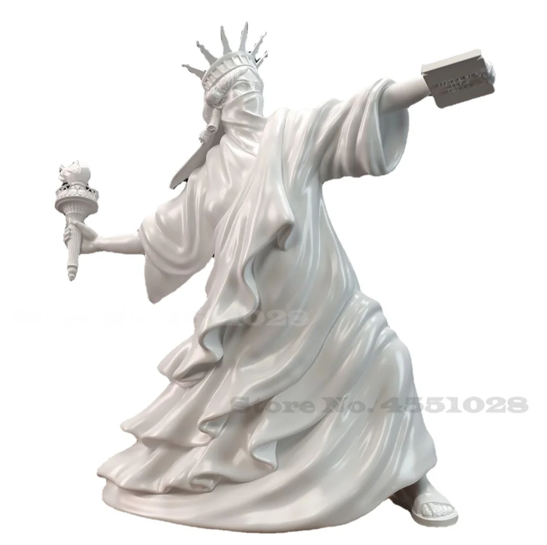 

Modern Statue of Liberty Throw Torch Riot Fine Art London Art Fair Resin Sculpture Home Decor Gift Whathisname Riot of Liberty