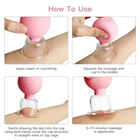 five colors vacuum cupping cups pvc head glass suction body massage anti cellulite cup lip enhancer device therapy jar