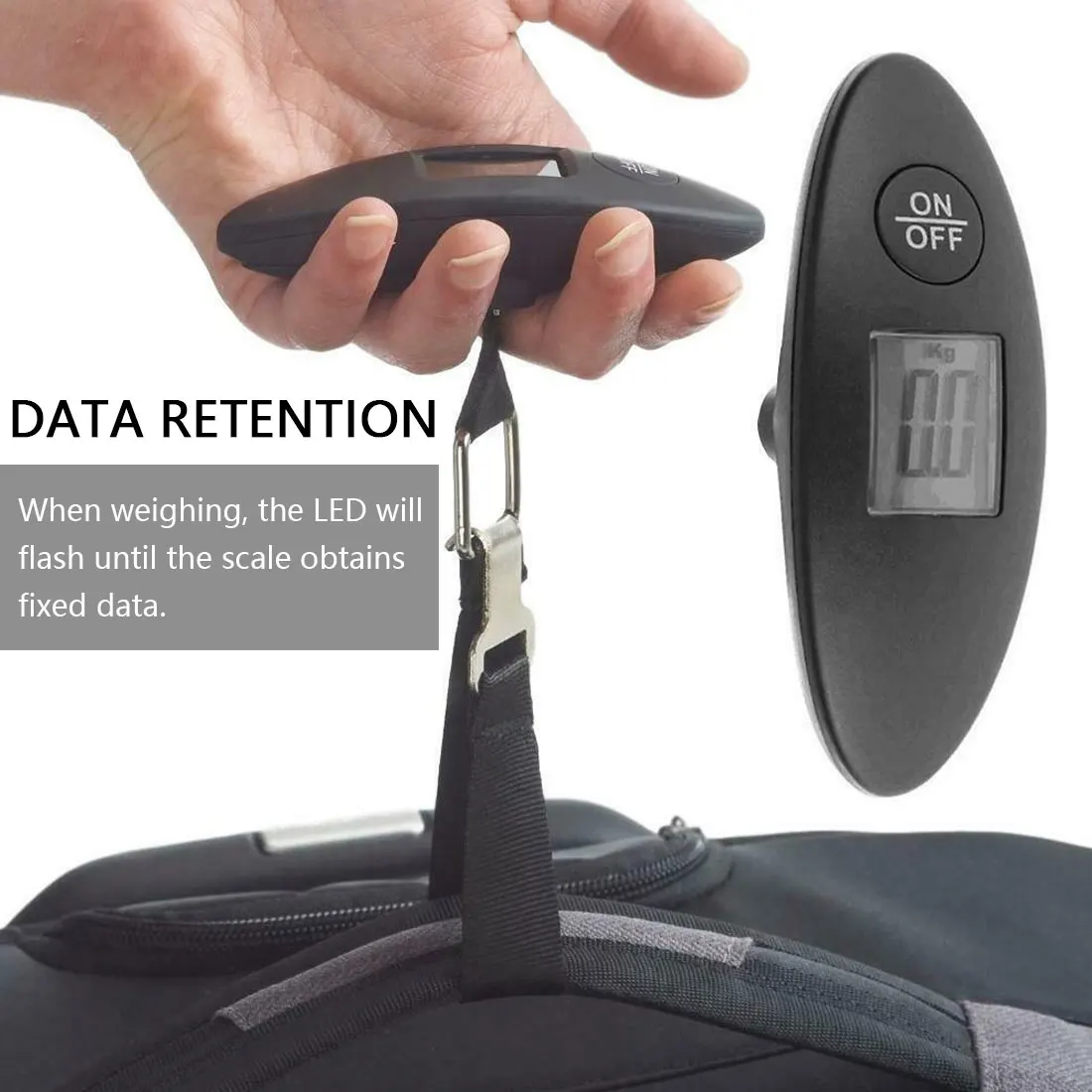 

1Pc 40kg/100g LCD Digital Electronic Luggage Scale Portable Suitcase Scale Handled Travel Bag Weighting Fish Hook Hanging Scale