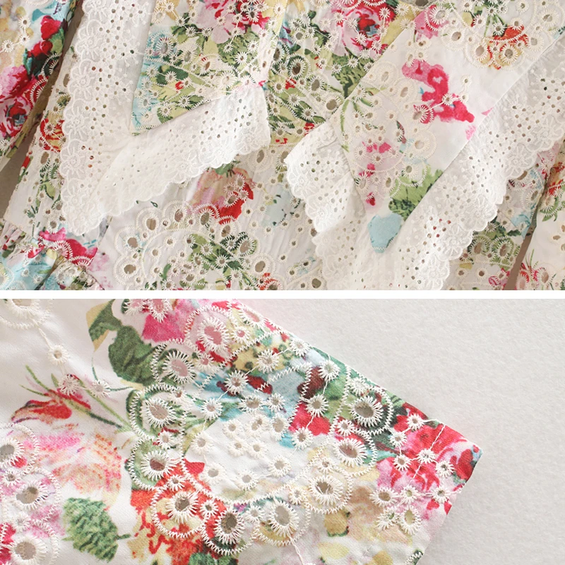 

Vintage Women Embroidery Midi dress 2020 New Lace collar Half sleeve Female floral dress Party Vestidos Autumn Sexy YNZZU YD465