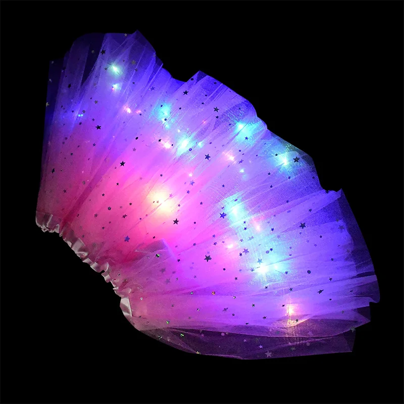 Новый светодиодный светящийся светильник мини юбка принцессы для девочек LED