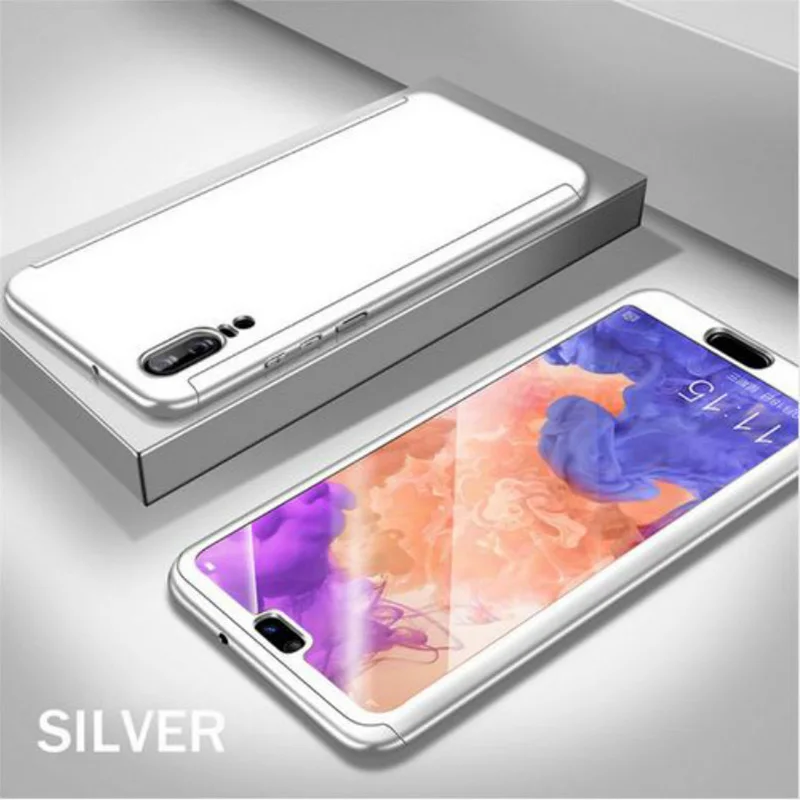 Чехол для Xiaomi mi 9 SE 8 Lite 5S Plus Pocophone F1 защита 360 градусов Роскошный чехол для Xiaomi mi A2 Lite A1 mi x 2 Max 3 Play - Цвет: Серебристый