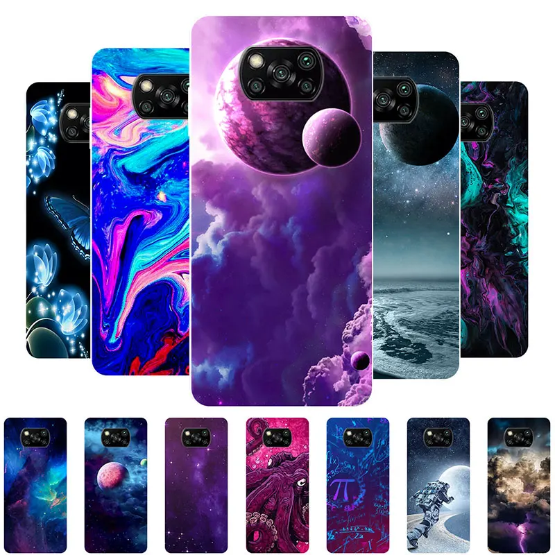 

For Poco X3 NFC Case Silicone Space Soft TPU Back Cover Phone Case For Xiaomi Poco X3 NFC Cover Case for Poco X3 X 3 X3NFC funda