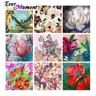 Алмазная живопись с лотосом Ever Instant, полноразмерная картина из смолы, подарок для подарка, вышивка, ручная работа, 4Y571