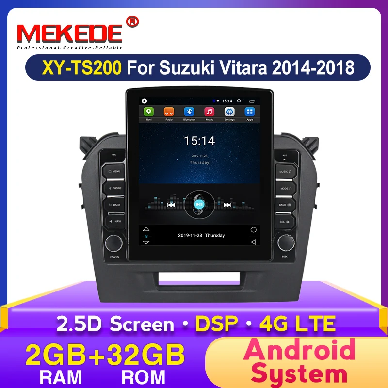 Android Tesla экран Автомобильный видео мультимедийный плеер для Suzuki Vitara 2015 2016 2017 2018 2019