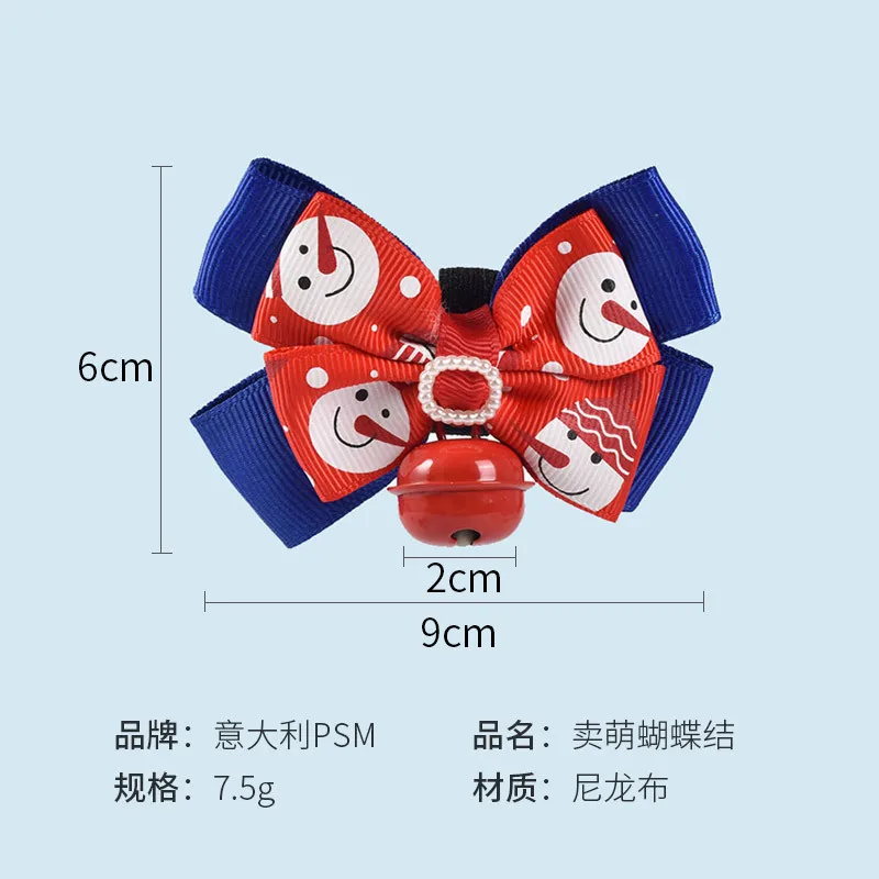 

Multicolor Optional Pet Accessories Christmas Style Pet Bow Tie Adjustable Dog And Cat Collar Festival Dog And Cat Bow Tie