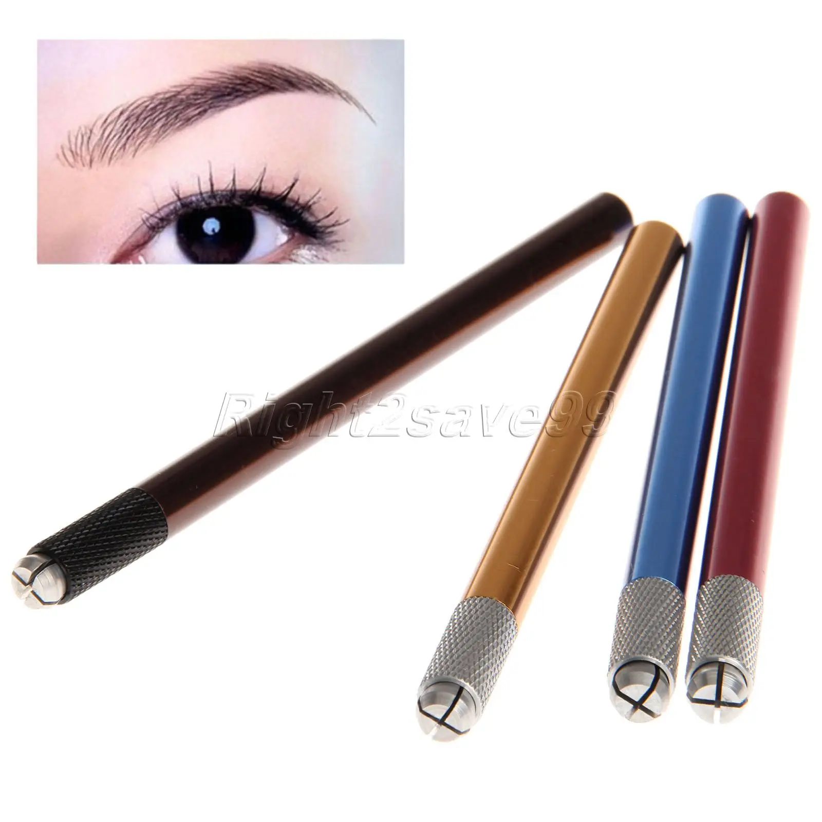 Ручка для татуировки с одной головкой и перекрестными узорами № 2