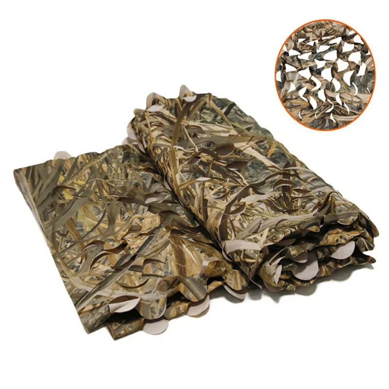 

1Pcs Tree Camouflage Net Without Mesh Grid Tear-Resistant Polyester 1.5m Wide Bulk Roll Camo Network Sun Protection