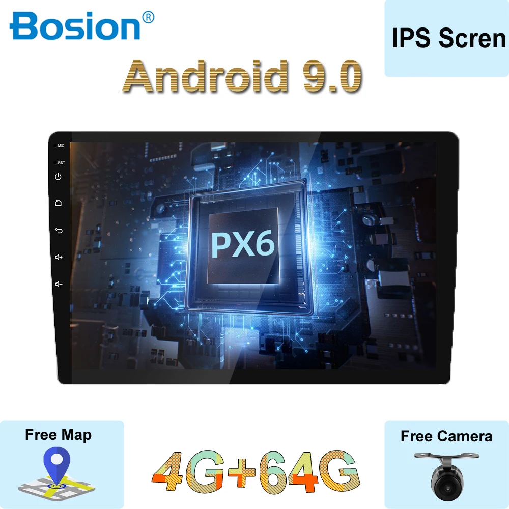 1 din Android 9,0 Восьмиядерный PX6 автомобильный Радио Стерео gps Navi Аудио Видео плеер блок ПК Wifi BT HDMI AMP 7851 OBD DAB+ SWC 4G+ 64G