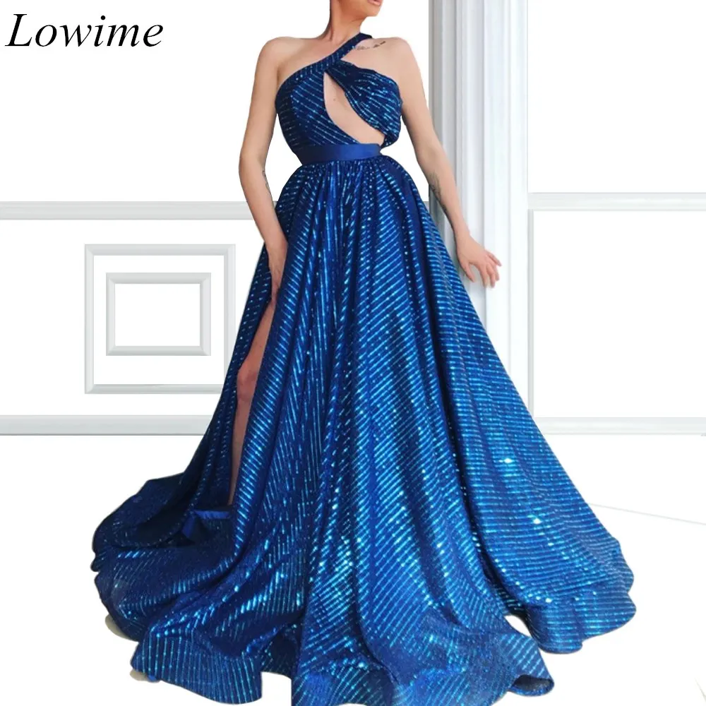 Длинные платья знаменитостей Королевского синего цвета ТРАПЕЦИЕВИДНОЕ модное