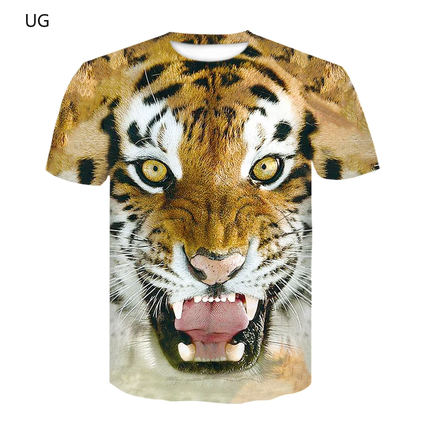 

UG New Cool T-shirt Tiger Male/female 3d T-shirt Printing Short-sleeved Summer Top T-shirt Funny T-shirt For Men