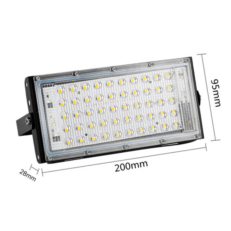 

50W Outdoor LED Flood Light Projector Lighting AC 220V Street Spotlight Floodlight Lamp Waterproof Exterior Reflector