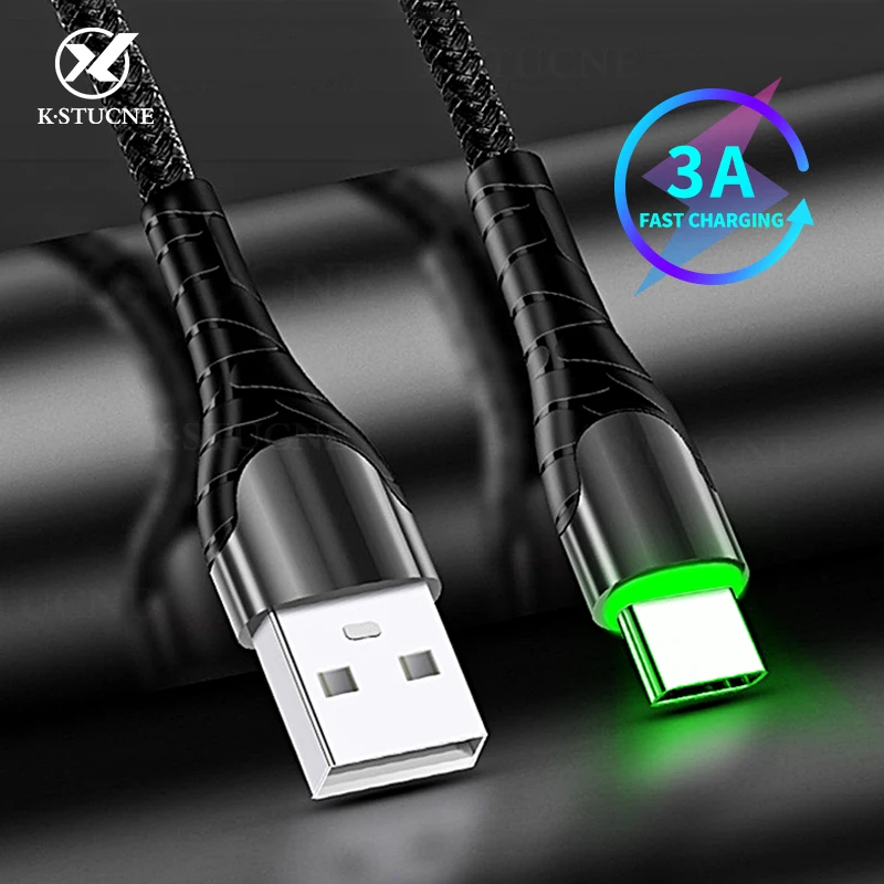 Кабель USB Type C для Samsung S10 S9 Plus 3.0A Быстрая зарядка телефона зарядный провод Huawei Xiaomi 8