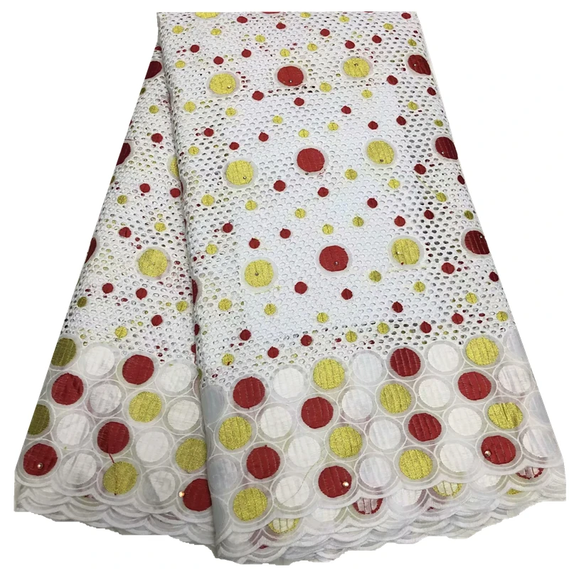 Популярное открытое Африканское сухое кружево ткань швейцарская вуаль