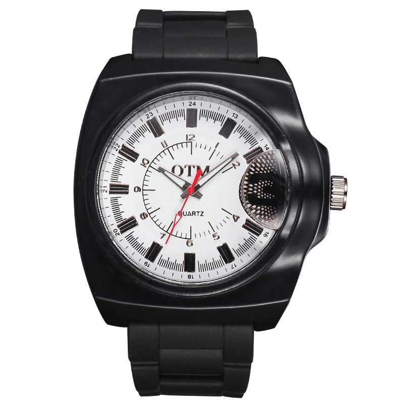 Брендовые модные повседневные спортивные часы OTM Светящиеся Силиконовые