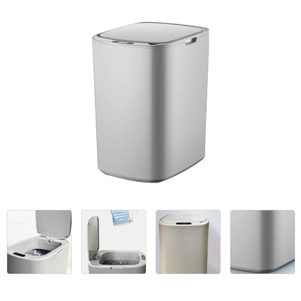 

1pc Smart Trash Can Waste Storage Bin Automatic Induction Waste Bin (Grey)