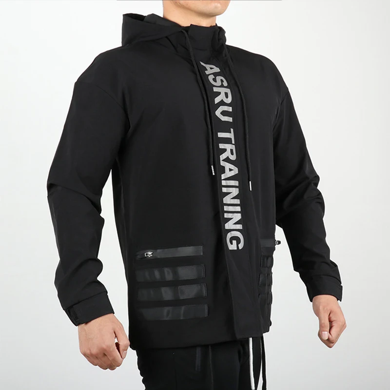 Мужская толстовка с капюшоном со светоотражающим логотипом фирменная Новинка