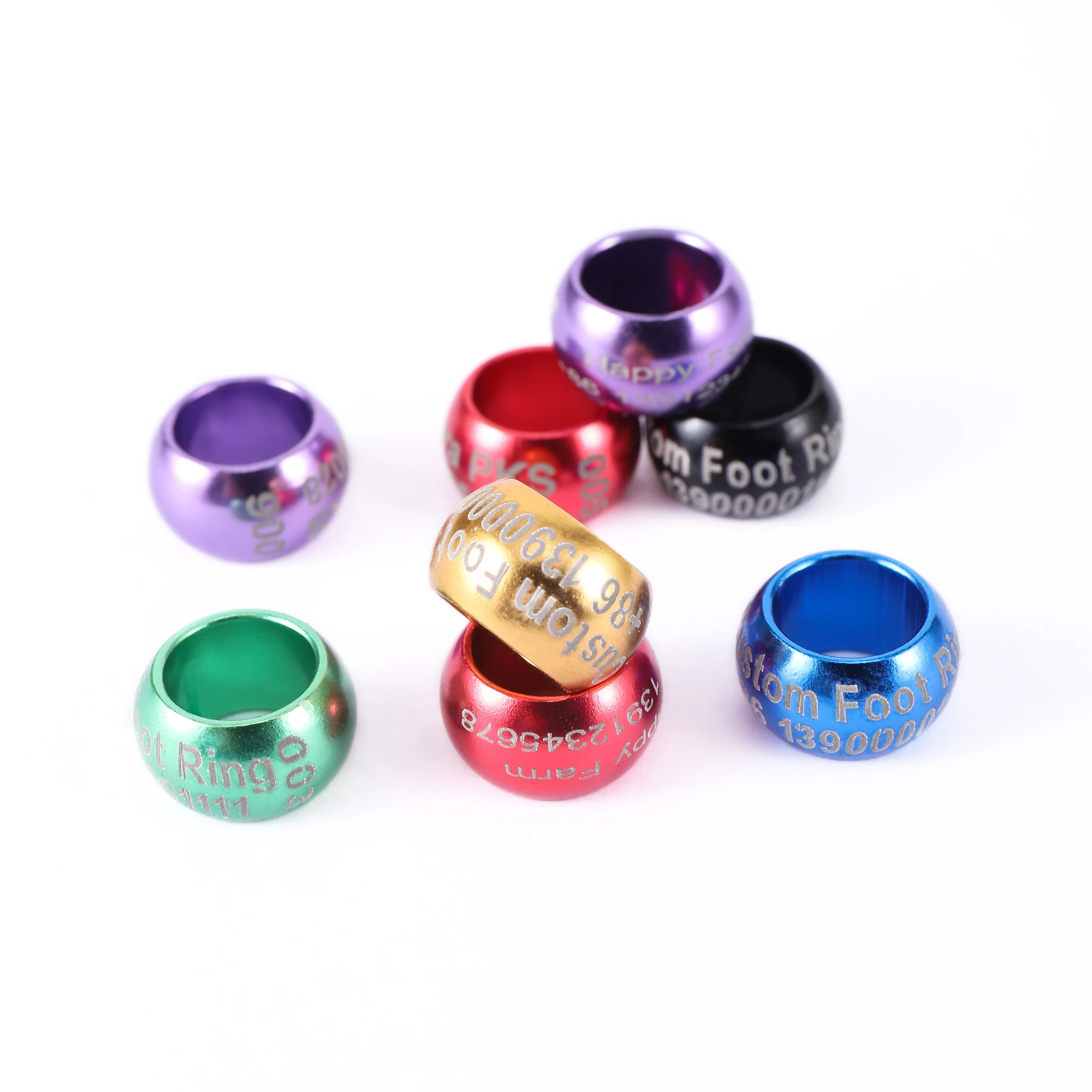 Изготовленный на заказ внутренний диаметр 8 мм/10 мм кольцо для ног птицы голубя