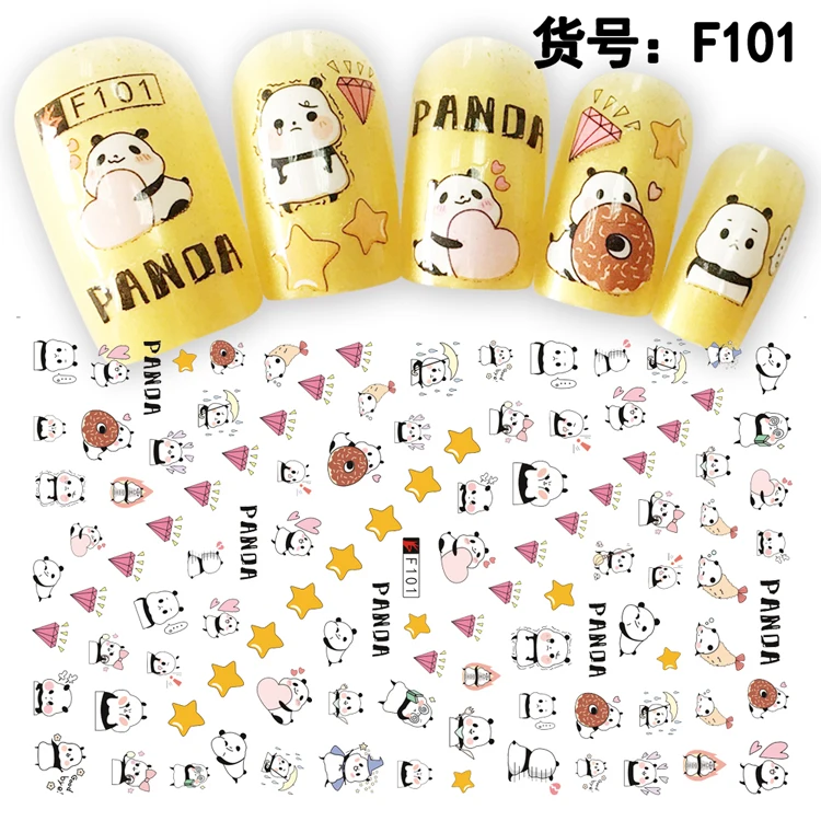 5sheet 10type Japanese Ultrathin children Cartoon Nail Stickers Designs Gummed 3D Art Decals Decoration F99-108 | Красота и здоровье