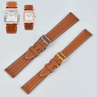 genuine leather wriststraps suitable for hermes h hour watch smooth texture band strap soft watchband watchstraps