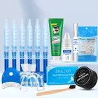 Набор для отбеливания зубов с зубной нитью, отбеливающие полоски, эссенция для геля