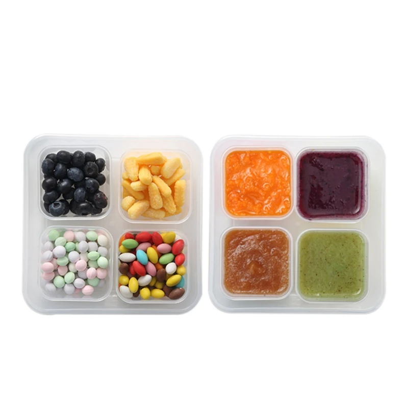 Мини герметичная коробка из полипропилена 4 шт. Портативная Домашняя маленькая