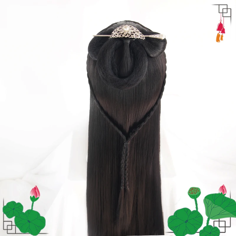 

DANBO ladies retro wig knitting style Han Dynasty wig costume multi-purpose daily custom wig