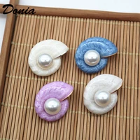 donia jewelry fashion new imitation pearl small snail snail female brooch pin girl brooch scarf pin conch jewelry accessories