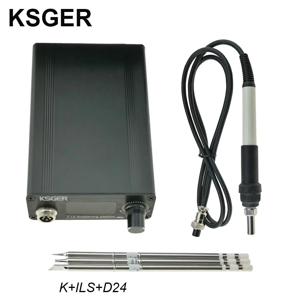 KSGER T12 паяльная станция AC/DC T12 железные наконечники STM32 OLED V2.0 Электрический контроллер алюминиевый сплав DIY наборы сварочные инструменты 907 - Цвет: Set 3