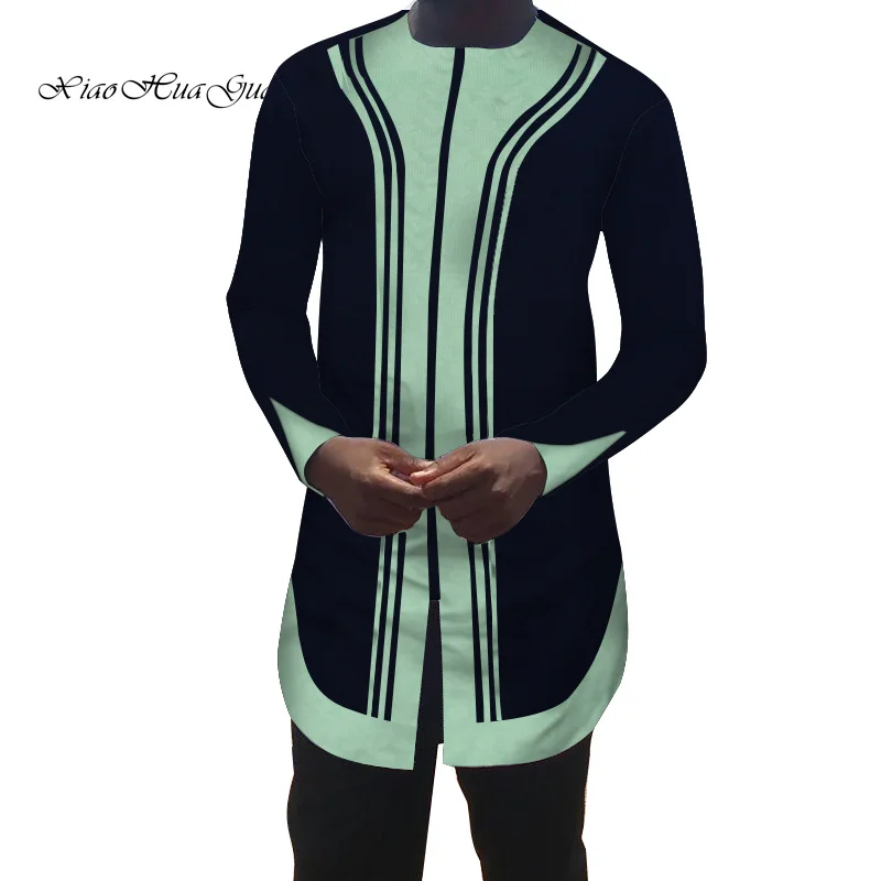 Африканская мужская одежда Dashiki Bazin Riche Ankara повседневные офисные рубашки с длинными рукавами рубашка в африканском стиле Wyn522