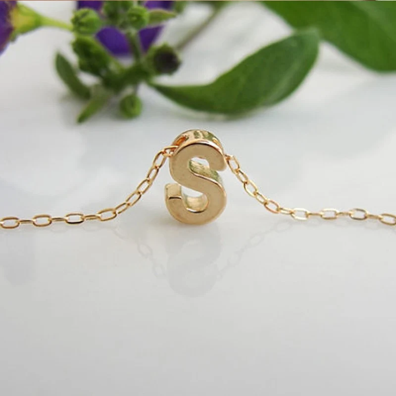 Ожерелье с буквами алфавита и инициалом имени для женщин модный подарок