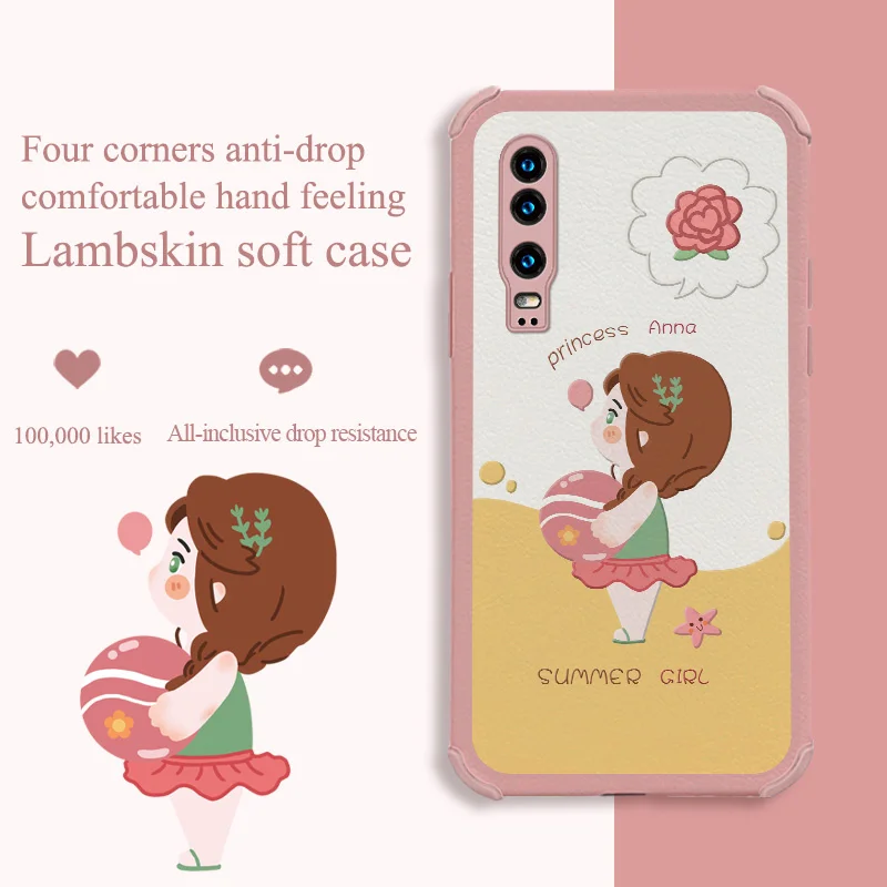 

Beach Girl Phone Case For Huawei P30 P30Pro P30Lite Pro Lite Liquid Silicone Cover