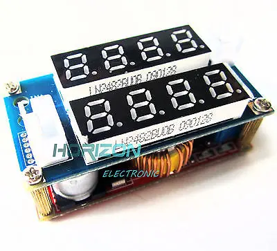 

5A Adjustable CC/CV Step Down charge Module LED Panel Voltmeter Ammeter HOT