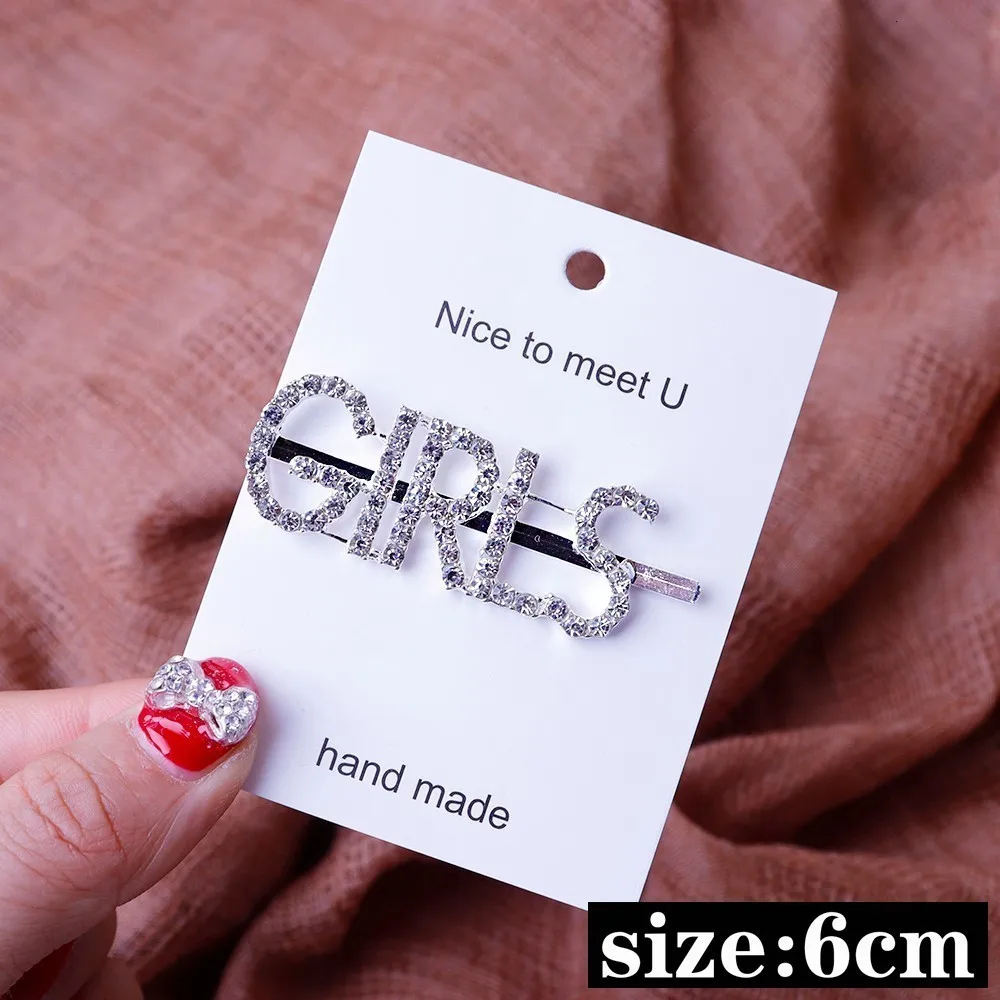 Женские заколки для волос с надписью Love Crystal, модные головные уборы для женщин и девушек, заколки невидимки для волос, заколки, аксессуары для волос